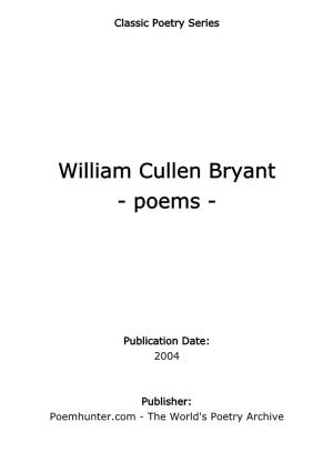 William Cullen Bryant - Poems