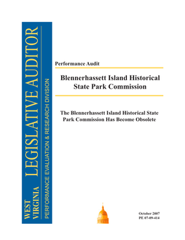 Blennerhassett Island Historical State Park Commission Page  Page  October 2007