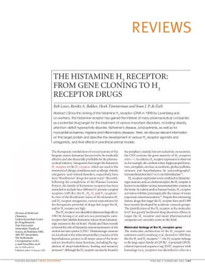 The Histamine H 3 Receptor: from Gene Cloning to H 3 Receptor Drugs