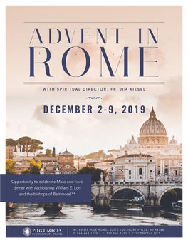 Advent in Rome with Spiritual Director, Fr