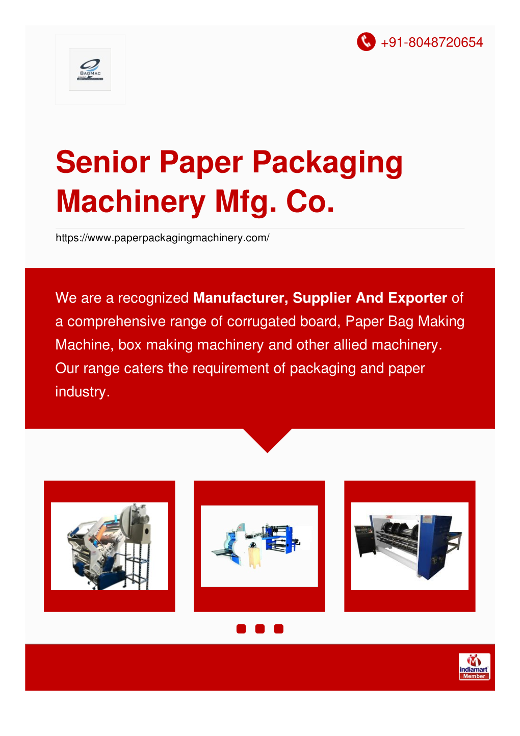 Punching Machine, Lamination Machine, Paper Bag Making Machine, Die Cutting Machines Etc