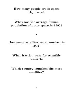 What Was the Average Human Population of Outer Space in 1992?