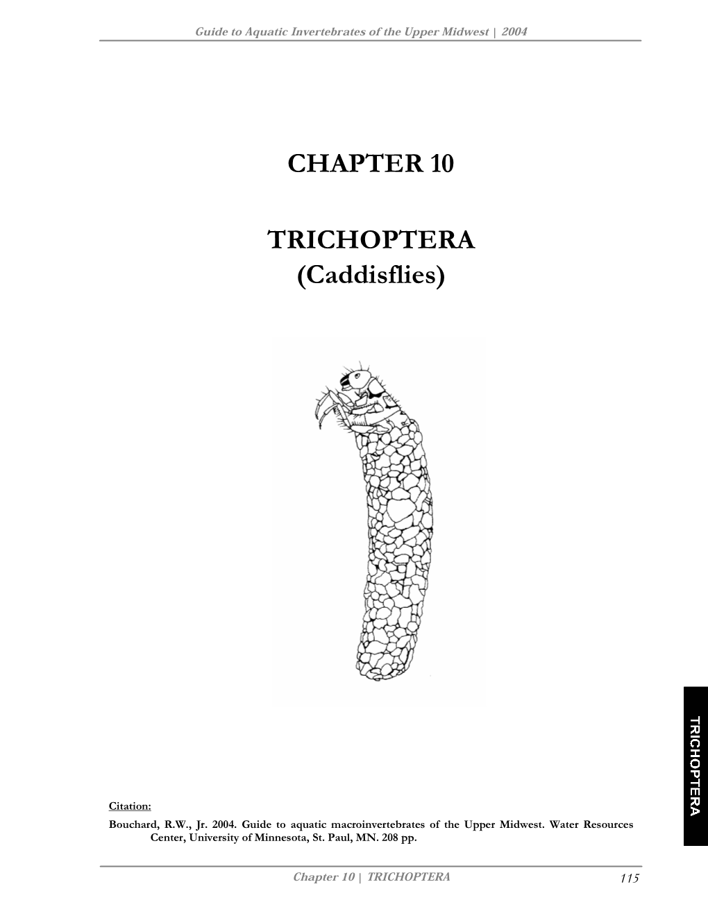CHAPTER 10 TRICHOPTERA (Caddisflies)