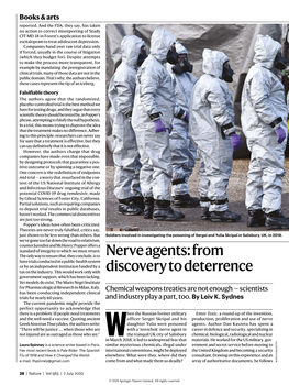 Nerve Agents: from Discovery to Deterrence