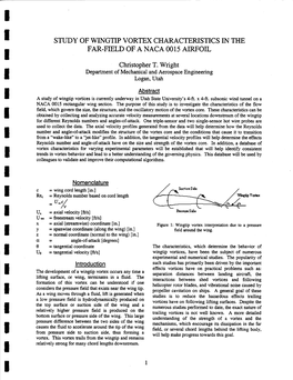 Study of Wingtip Vortex Characteristics in the Far-Field of a NACA 0015 Airfoil