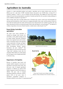 Agriculture in Australia 1 Agriculture in Australia