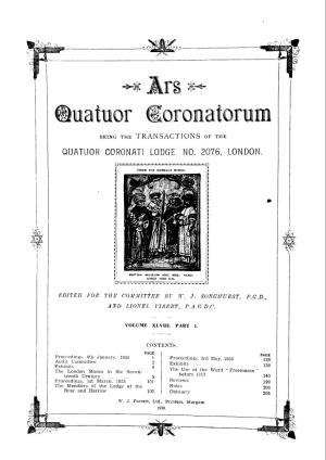 Ars Quatuor Coronatorum Vol. 48