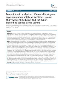 Transcriptomic Analysis of Differential Host Gene