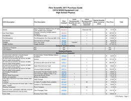 Flinn Scientific 2017 Purchase Guide CSTA NGSS Equipment List High School Physics