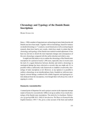 Chronology and Typology of the Danish Runic Inscriptions