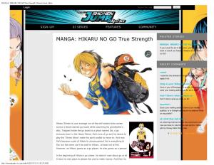 MANGA: HIKARU NO GO True Strength | Shonen Jump Alpha