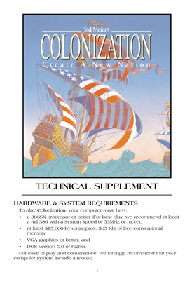 Colonization Manual Cover 8/16/97 4:56 PM Page 1