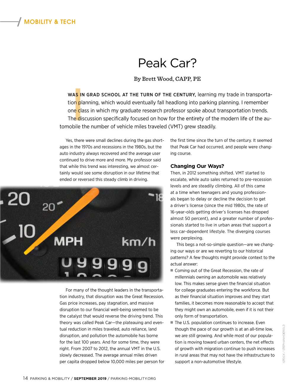 Peak Car? - - Ing Course