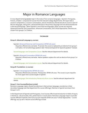 Major in Romance Languages