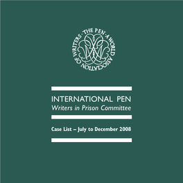INTERNATIONAL PEN Writers in Prison Committee