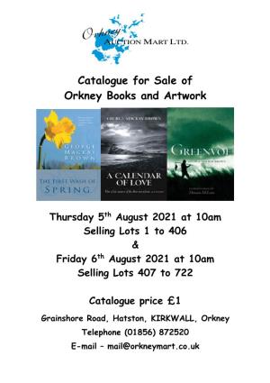 Catalogue for Sale of Orkney Books and Artwork