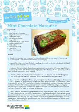Mint Chocolate Marquise Ingredients