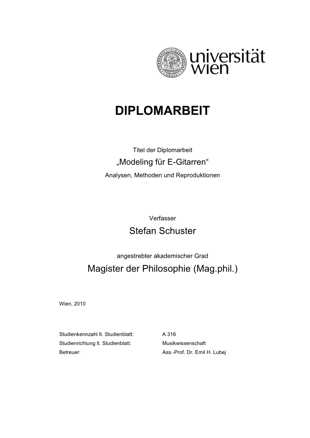 Diplomarbeit