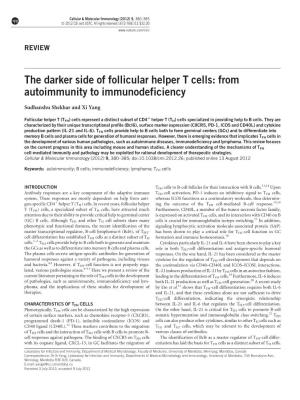 The Darker Side of Follicular Helper T Cells: from Autoimmunity to Immunodeficiency