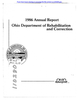 \ 1986 Annual Report Ohio Department of Rehabilitation and Correction