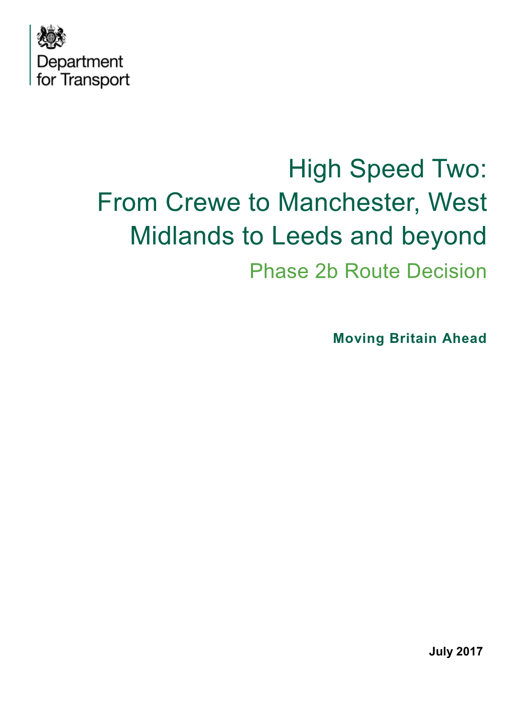 Phase 2B Route Decision
