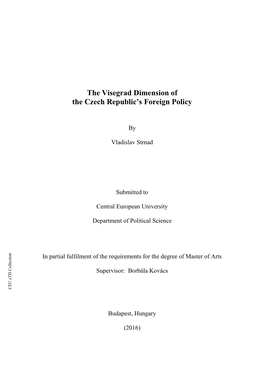 The Visegrad Dimension of the Czech Republic's Foreign Policy