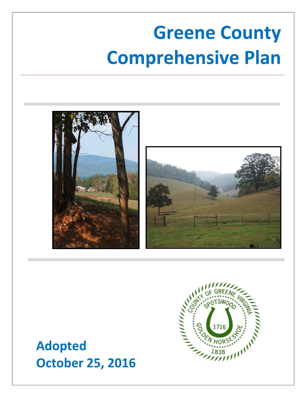 Comprehensive Plan Greene County Comprehensive Plan