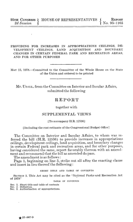 HR 12536, House Report 95-1165, May 15, 1978
