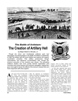 The Creation of Artillery Hell by Major Albert A
