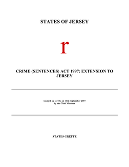 Crime (Sentences) Act 1997: Extension to Jersey