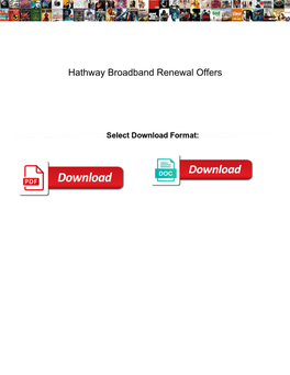 Hathway Broadband Renewal Offers