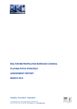 Bolton Metropolitan Borough Council Playing Pitch Strategy Assessment