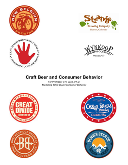 Craft Beer and Consumer Behavior for Professor V.R