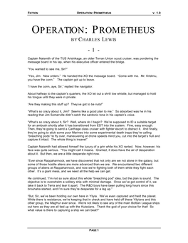Operation: Prometheus V