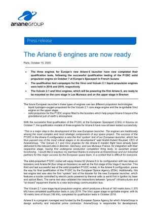 The Ariane 6 Engines Are Now Ready