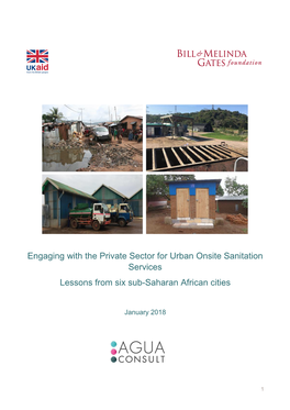 Engaging with the Private Sector for Urban Onsite Sanitation Services Lessons from Six Sub-Saharan African Cities