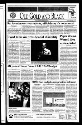 Ford Talks on Preside.Ntial Disability Paper Deems Bv MATIHEW Coleman Paired