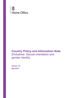 Zimbabwe: Sexual Orientation and Gender Identity