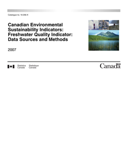 Canadian Environmental Sustainability Indicators:Freshwater Quality Indicator:Data Sources and Methods