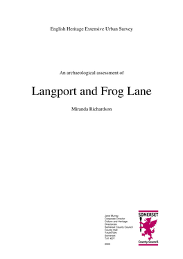 Langport and Frog Lane
