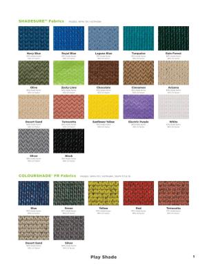 Play Shade 1 Miracle-Recreation.Com 15 SHADESURE™ Fabrics PASSES: NFPA 701 / ASTM-E84 Standard Steel Powder Coats