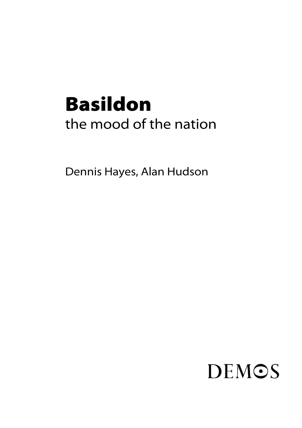 Basildon: the Mood of the Nation
