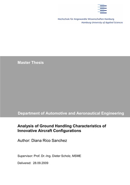 Master Thesis Department of Automotive and Aeronautical