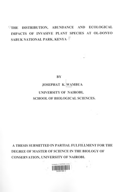 The Distribution, Abundance and Ecological Impacts of Invasive