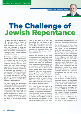 The Challenge of Jewish Repentance