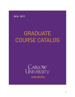 Graduate Course Catalog