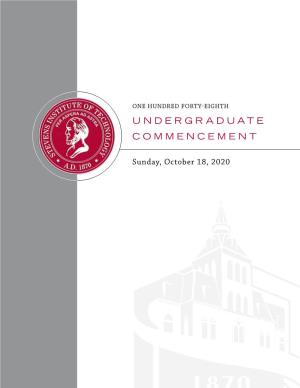 Undergraduate Commencement Program