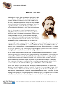 Who Was Louis Riel?