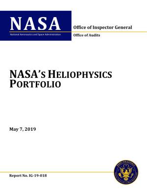 NASA's Heliophysics Portfolio (IG-19-018)