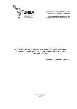 Diversidade De Fungos Em Solo Contaminado Com Atrazina: Dinâmica Da Comunidade Fúngica Em Microcosmos